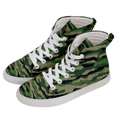 Camouflage Men s Hi-top Skate Sneakers by designsbymallika