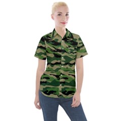 Camouflage Women s Short Sleeve Pocket Shirt