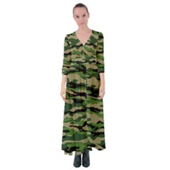 Camouflage Button Up Maxi Dress by designsbymallika