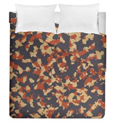 Aged Red, White, And Blue Camo Duvet Cover Double Side (queen Size) by McCallaCoultureArmyShop