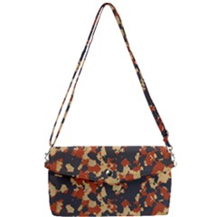 Aged Red, White, And Blue Camo Removable Strap Clutch Bag