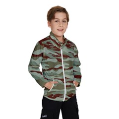 Brown And Green Camo Kids  Windbreaker by McCallaCoultureArmyShop