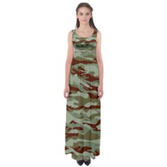 Brown And Green Camo Empire Waist Maxi Dress by McCallaCoultureArmyShop