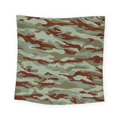 Brown And Green Camo Square Tapestry (small)