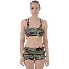 Brown And Green Camo Perfect Fit Gym Set by McCallaCoultureArmyShop