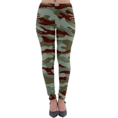 Brown And Green Camo Lightweight Velour Leggings by McCallaCoultureArmyShop