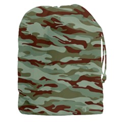 Brown And Green Camo Drawstring Pouch (3xl) by McCallaCoultureArmyShop