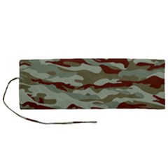 Brown And Green Camo Roll Up Canvas Pencil Holder (m) by McCallaCoultureArmyShop