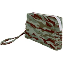 Brown And Green Camo Wristlet Pouch Bag (small)