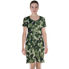 Dark Green Camouflage Army Short Sleeve Nightdress by McCallaCoultureArmyShop