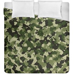 Dark Green Camouflage Army Duvet Cover Double Side (king Size) by McCallaCoultureArmyShop