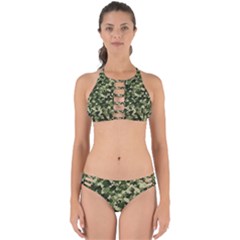 Dark Green Camouflage Army Perfectly Cut Out Bikini Set by McCallaCoultureArmyShop