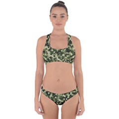 Dark Green Camouflage Army Cross Back Hipster Bikini Set by McCallaCoultureArmyShop