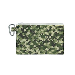 Dark Green Camouflage Army Canvas Cosmetic Bag (small) by McCallaCoultureArmyShop