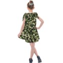 Dark Green Camouflage Army Kids  Tie Up Tunic Dress View2