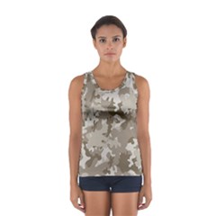 Tan Army Camouflage Sport Tank Top  by mccallacoulture