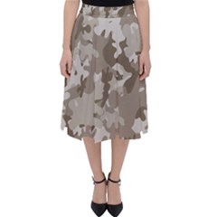 Tan Army Camouflage Classic Midi Skirt by mccallacoulture