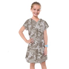 Tan Army Camouflage Kids  Drop Waist Dress by mccallacoulture