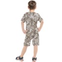 Tan Army Camouflage Kids  Tee and Shorts Set View2