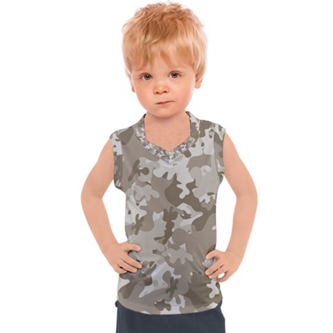 Tan Army Camouflage Kids  Mesh Tank Top by mccallacoulture