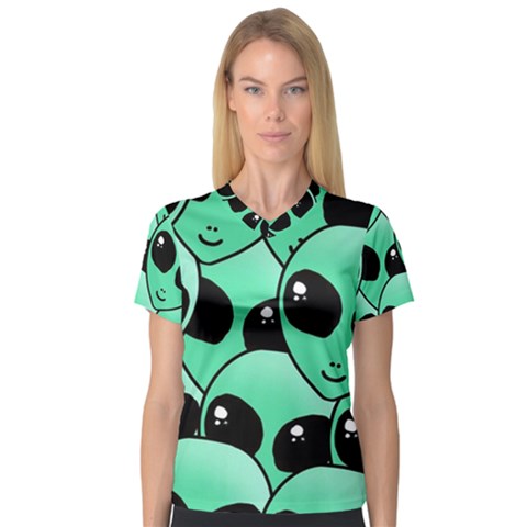 Alien V-neck Sport Mesh Tee by Sapixe