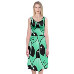 Alien Midi Sleeveless Dress by Sapixe