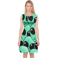 Alien Capsleeve Midi Dress by Sapixe