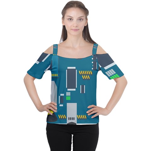 Amphisbaena Two Platform Dtn Node Vector File Cutout Shoulder Tee by Sapixe