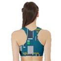 Amphisbaena Two Platform Dtn Node Vector File Sports Bra with Border View2