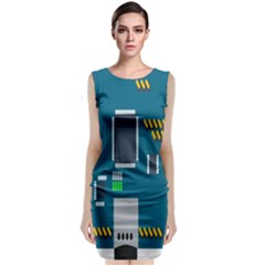 Amphisbaena Two Platform Dtn Node Vector File Classic Sleeveless Midi Dress by Sapixe