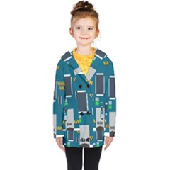 Amphisbaena Two Platform Dtn Node Vector File Kids  Double Breasted Button Coat by Sapixe