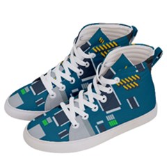 Amphisbaena Two Platform Dtn Node Vector File Men s Hi-top Skate Sneakers by Sapixe