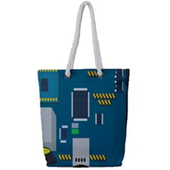 Amphisbaena Two Platform Dtn Node Vector File Full Print Rope Handle Tote (small) by Sapixe