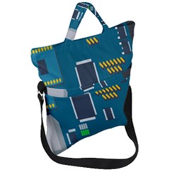 Amphisbaena Two Platform Dtn Node Vector File Fold Over Handle Tote Bag by Sapixe