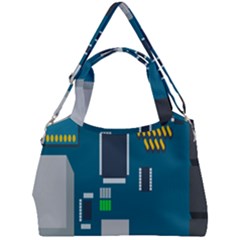 Amphisbaena Two Platform Dtn Node Vector File Double Compartment Shoulder Bag by Sapixe