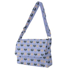 Alien Pattern Full Print Messenger Bag (l)