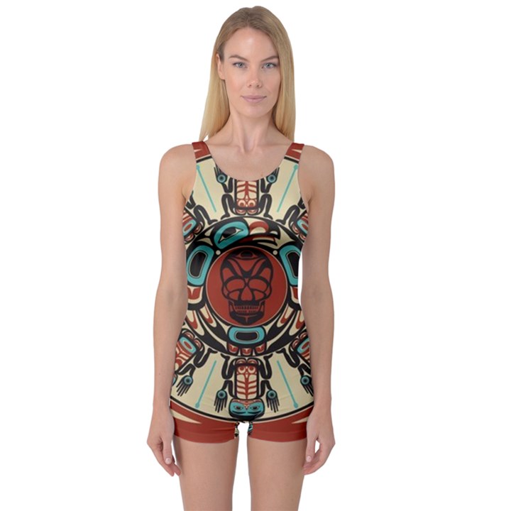 Grateful Dead Pacific Northwest Cover One Piece Boyleg Swimsuit