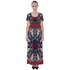 Grateful Dead Pacific Northwest Cover High Waist Short Sleeve Maxi Dress by Sapixe