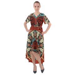 Grateful Dead Pacific Northwest Cover Front Wrap High Low Dress by Sapixe