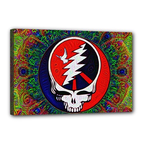 Grateful Dead Canvas 18  X 12  (stretched) by Sapixe