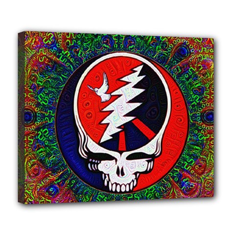 Grateful Dead Deluxe Canvas 24  X 20  (stretched) by Sapixe