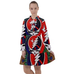 Grateful Dead All Frills Chiffon Dress by Sapixe