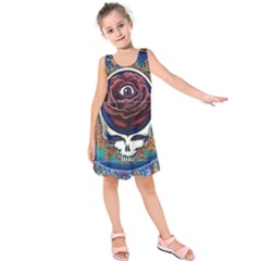 Grateful Dead Ahead Of Their Time Kids  Sleeveless Dress by Sapixe