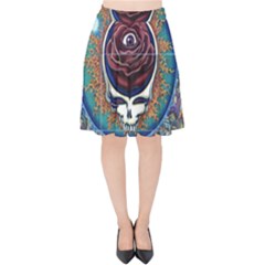 Grateful Dead Ahead Of Their Time Velvet High Waist Skirt by Sapixe