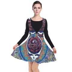 Grateful Dead Ahead Of Their Time Plunge Pinafore Dress by Sapixe