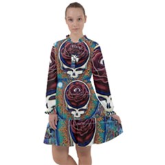 Grateful Dead Ahead Of Their Time All Frills Chiffon Dress by Sapixe