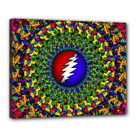 Grateful Dead Canvas 20  X 16  (stretched) by Sapixe