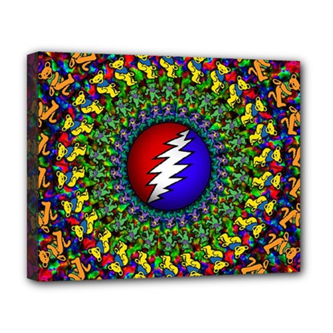 Grateful Dead Deluxe Canvas 20  X 16  (stretched) by Sapixe