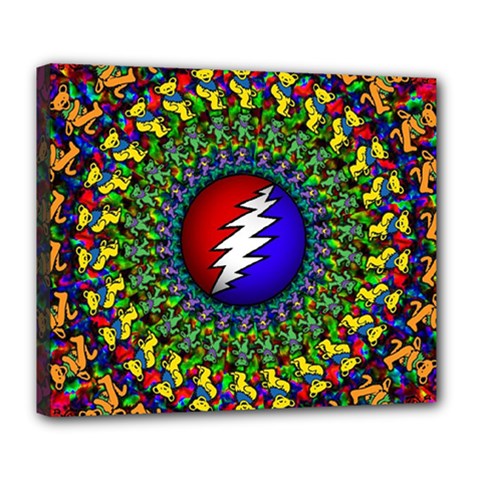 Grateful Dead Deluxe Canvas 24  X 20  (stretched) by Sapixe