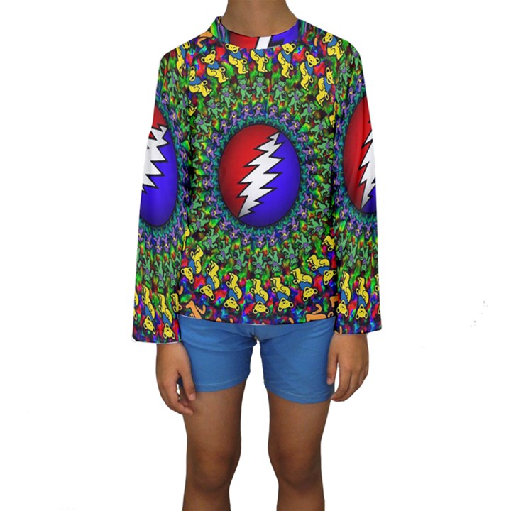 Grateful Dead Kids  Long Sleeve Swimwear